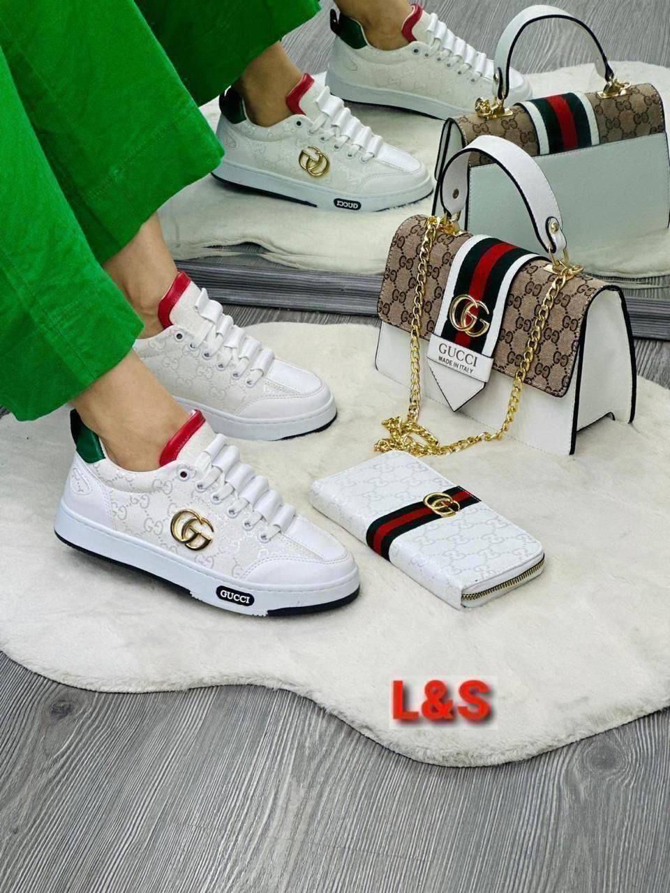 Sac, chaussures et portefeuille GG