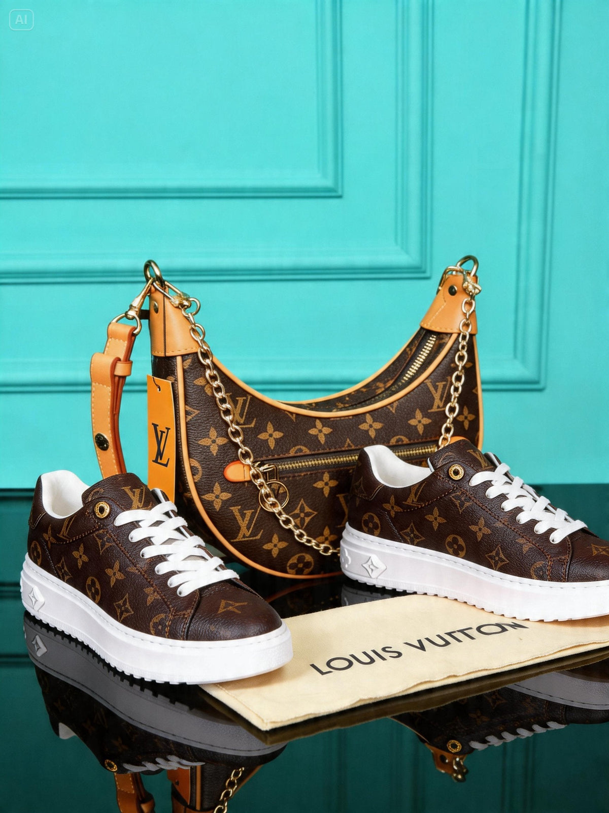 Loop-Tasche und -Schuhe