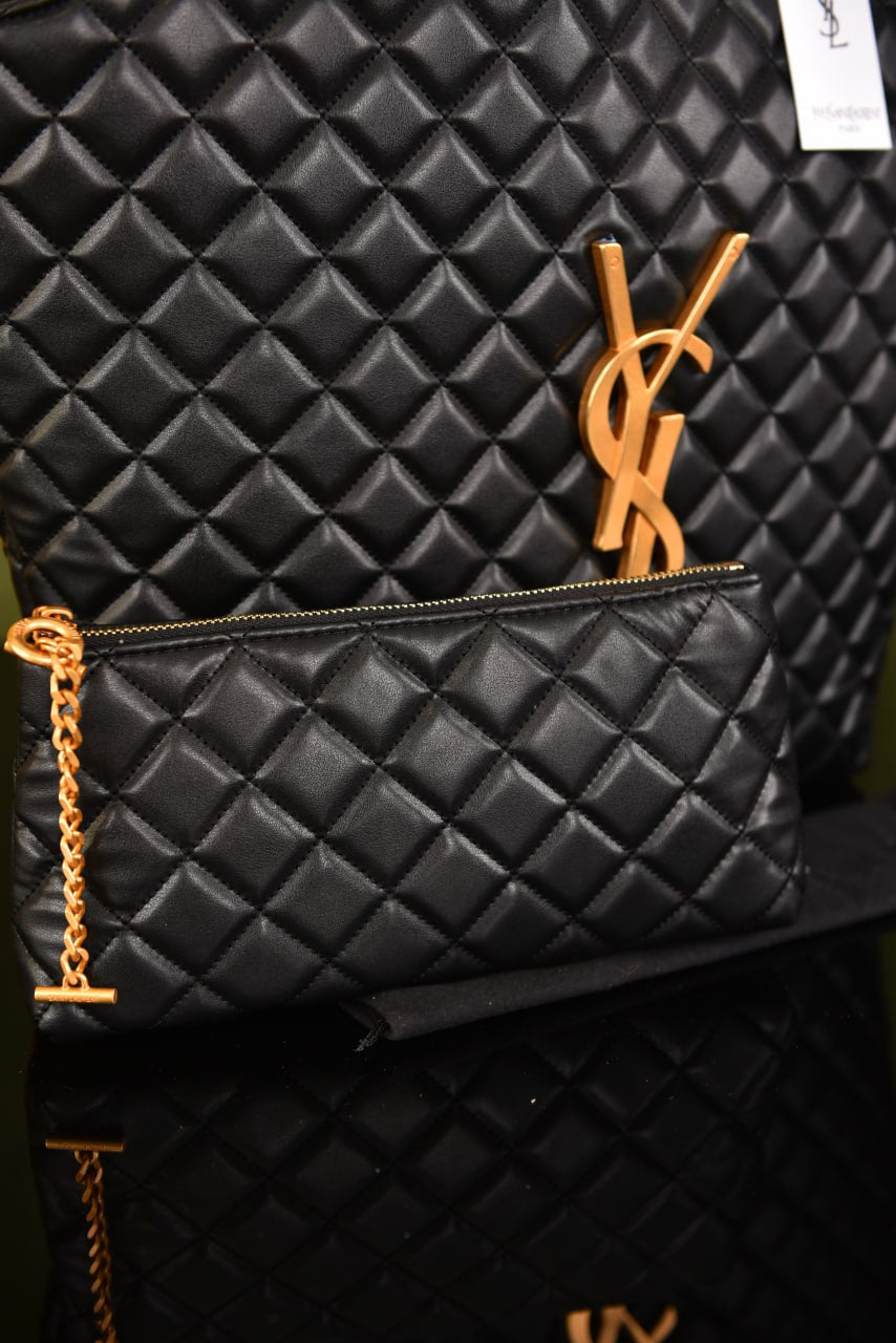 Icare Maxi Shopping Bag aus gestepptem Leder