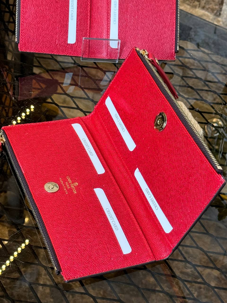 L - Ledergeldbörse Adele (Rot)