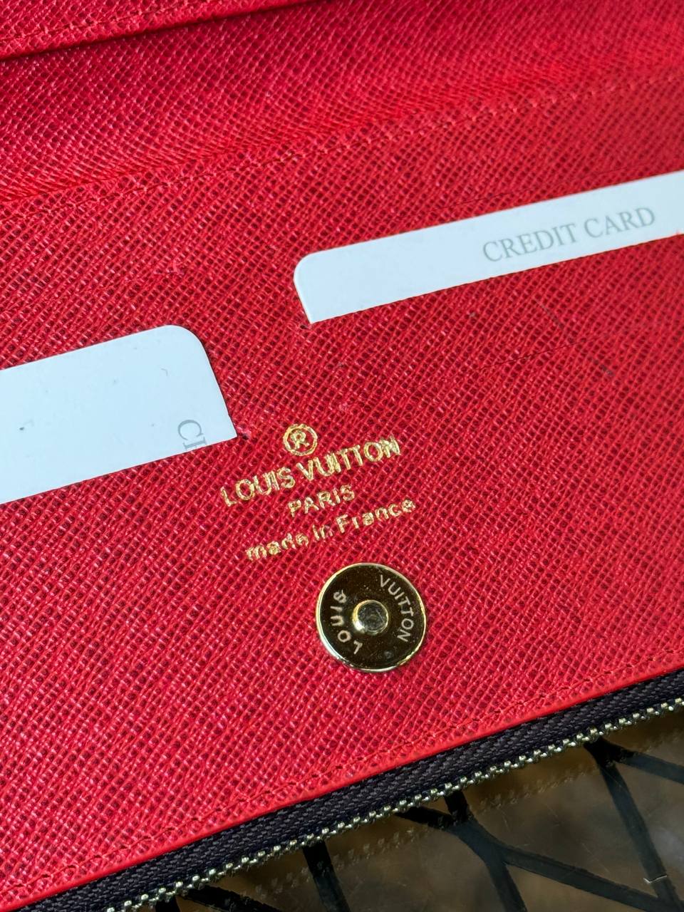 L - Portefeuille Adele en cuir (Rouge)