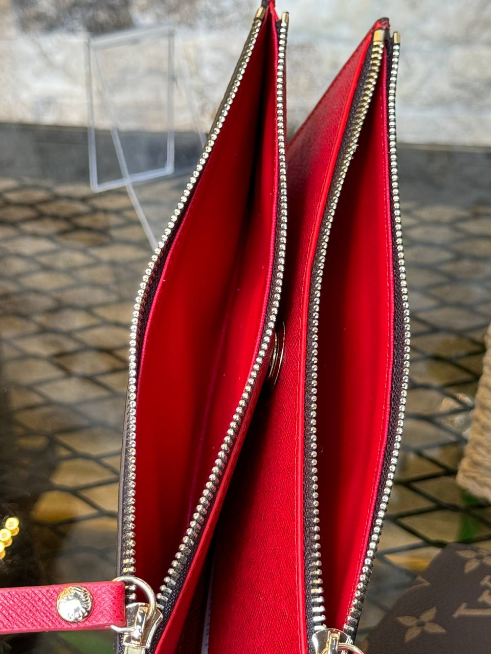L - Ledergeldbörse Adele (Rot)
