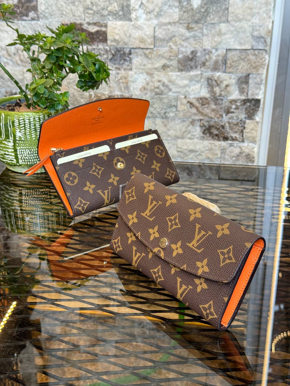 L - Leder Portemonnaie (Orange)