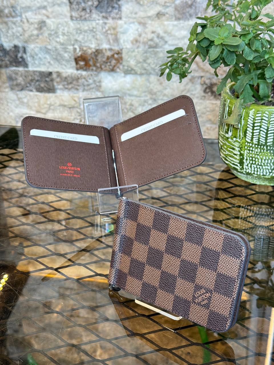 P- Mini portefeuille en cuir (v2)