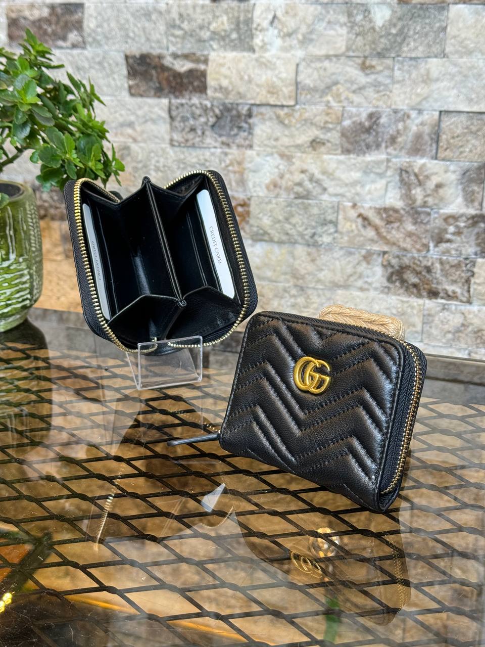 Portefeuille Zippy compact en cuir