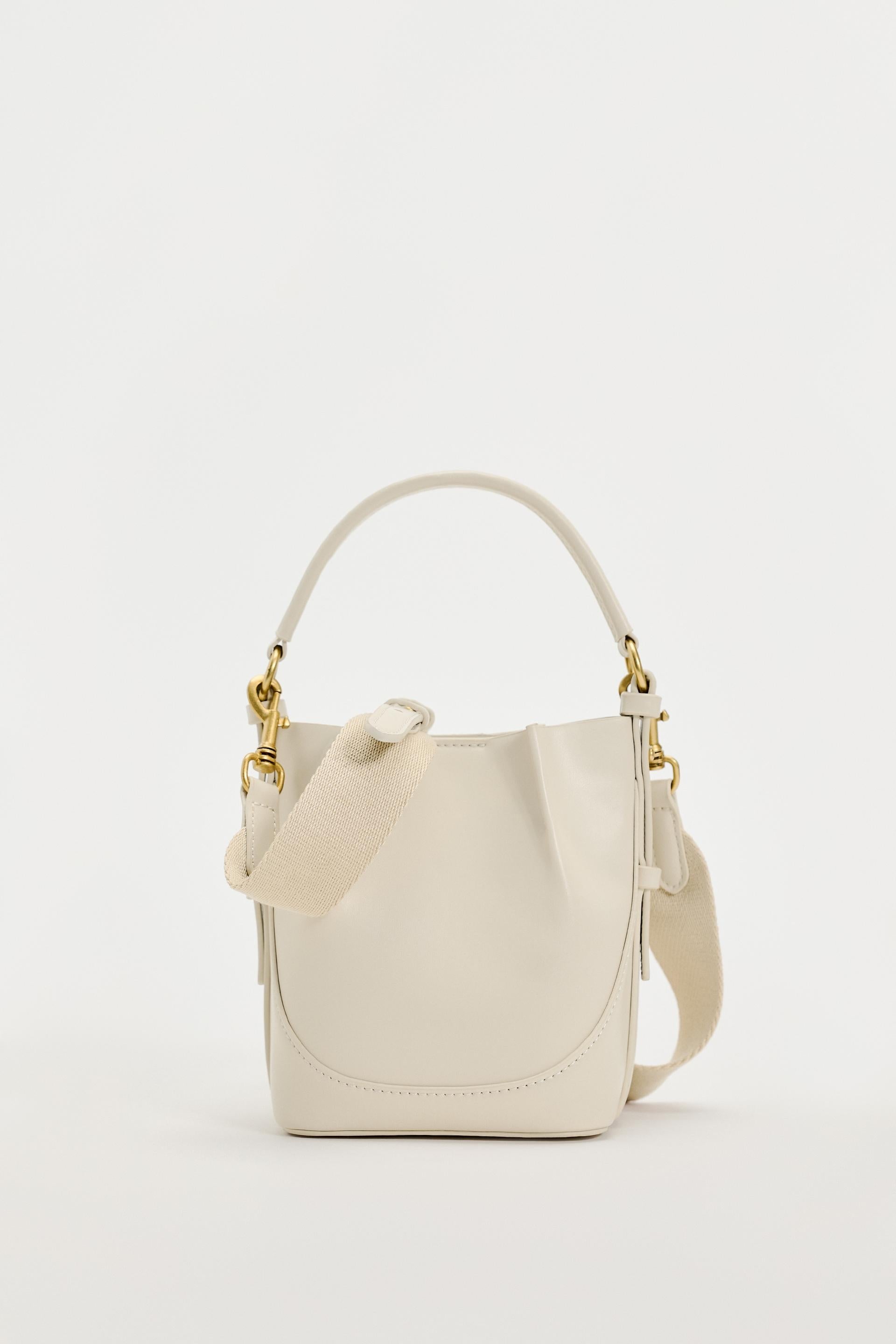 TOP STITCHED MINI BUCKET BAGKopya)