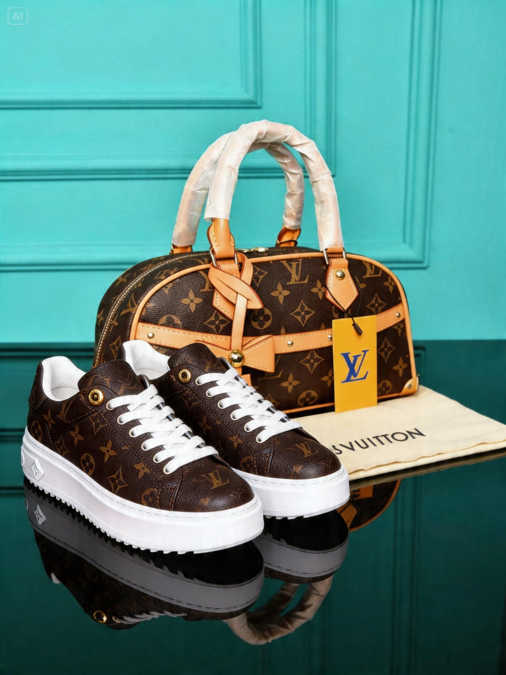 Handbag East-West Bag and Shoes