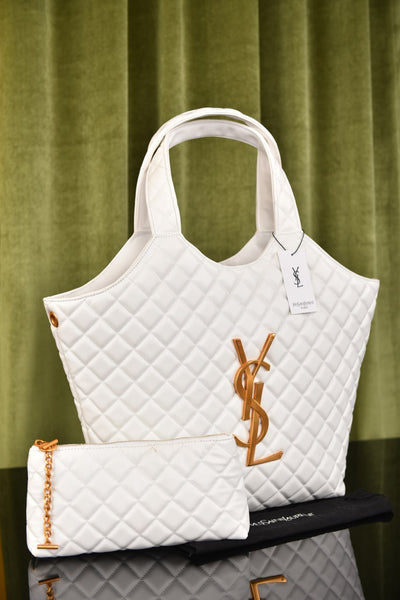 Icare Maxi Shopping Bag aus gestepptem Leder