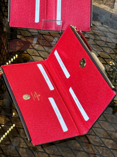 L - Ledergeldbörse Adele (Rot)