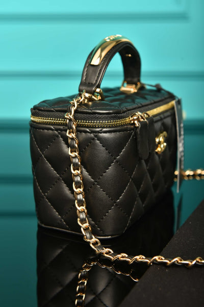 CH - Quilted Small Lambskin Vanity Case